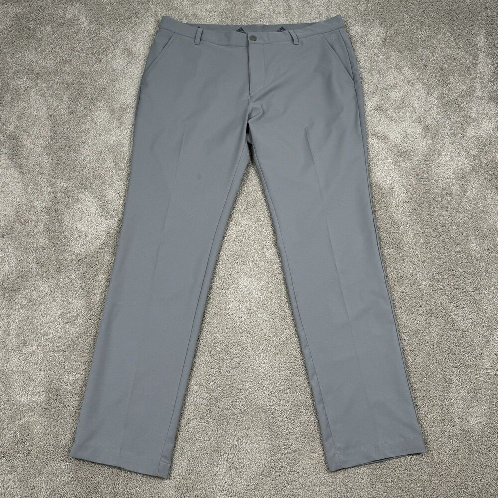 Adidas Golf Pants Performance Lightweight Athletic Grey 35x32 Stretch